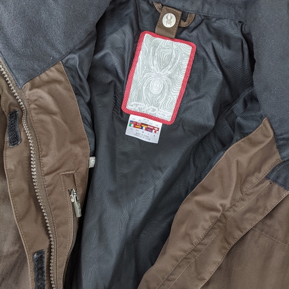 SPYDER Snowboard/Ski Jacket, Brown, XS - Picture 2 of 10